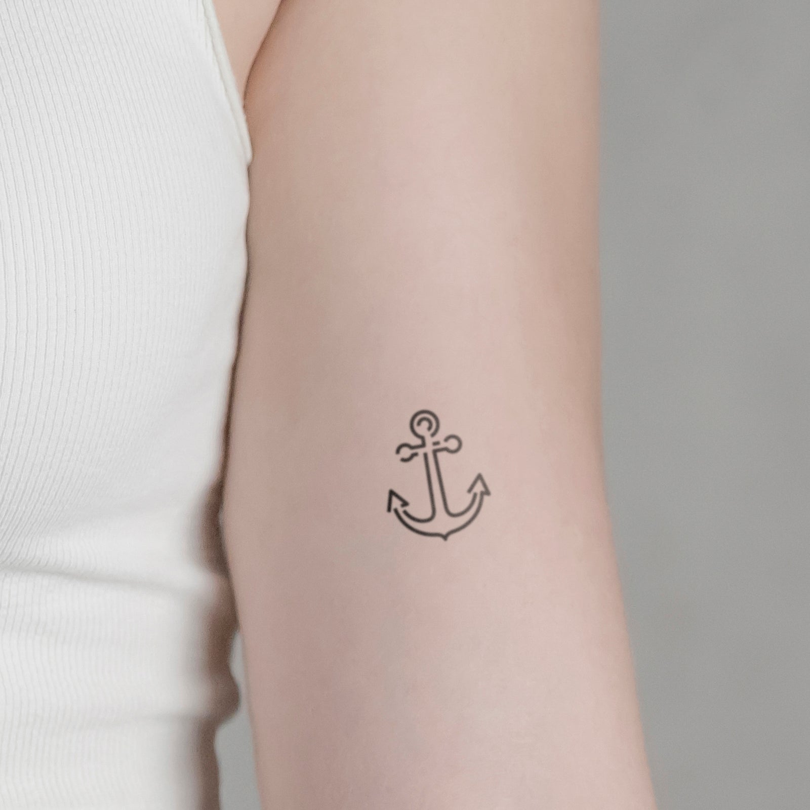Minimalist Anchor Temporary Tattoo (Set of 3) – Small Tattoos